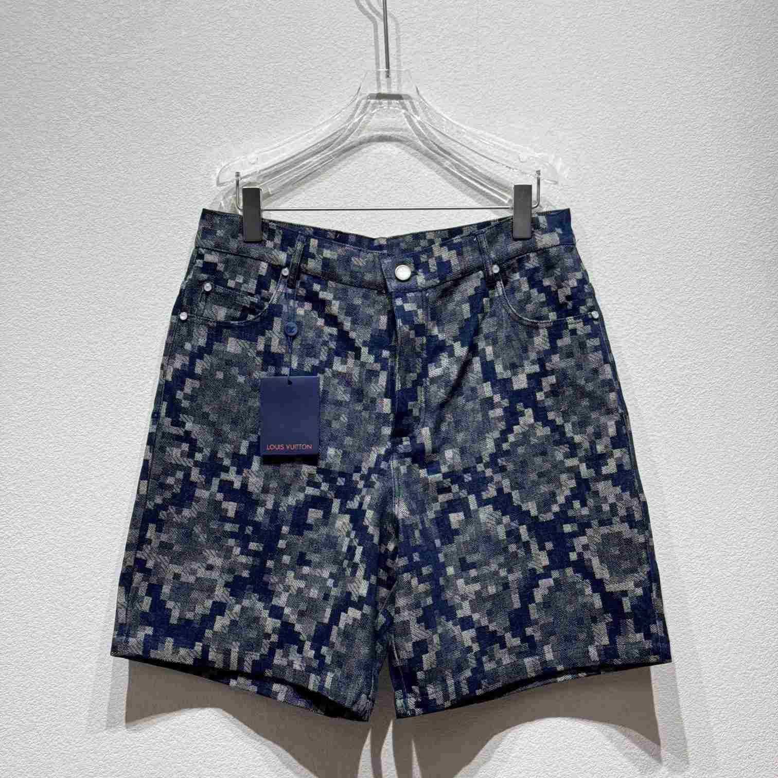 Louis Vuitton Graphic Denim Skate Shorts - FashionPlug