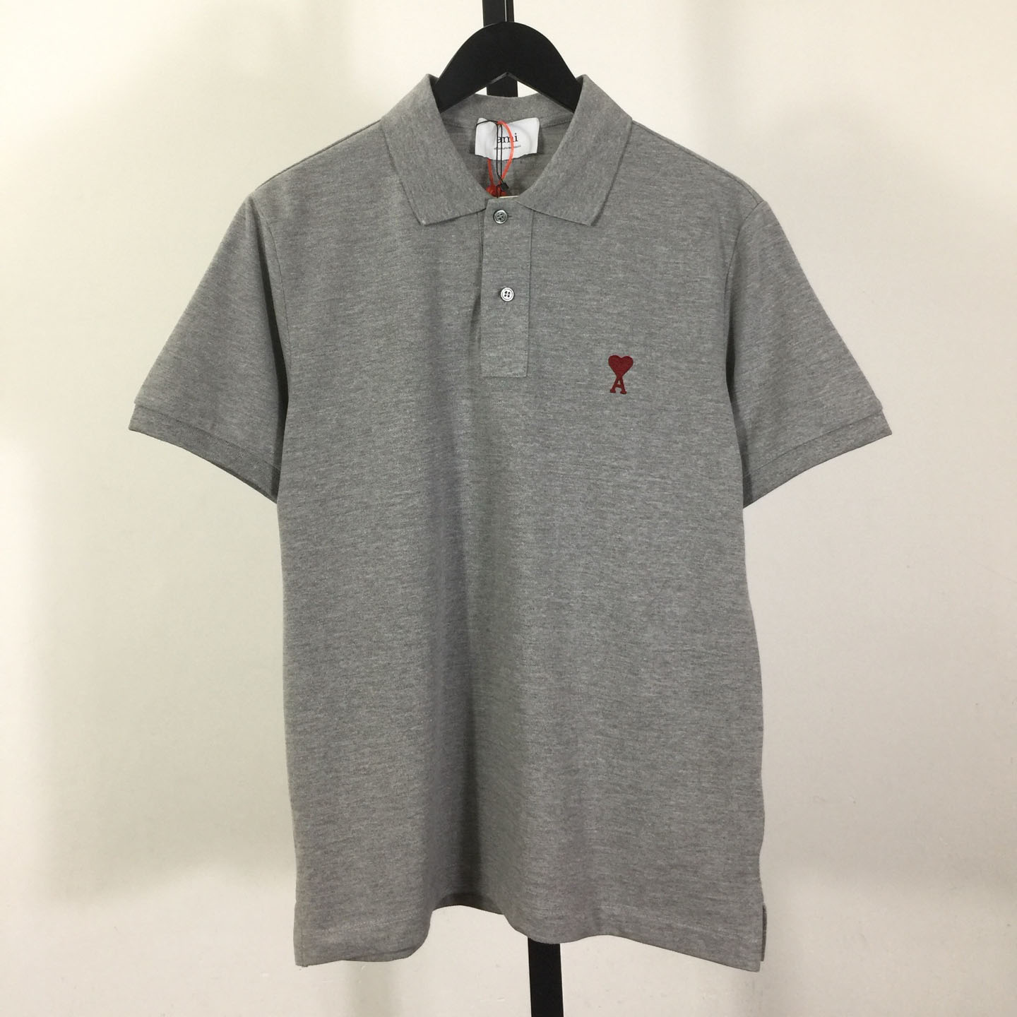 Ami Paris Ami De Coeur Embroidered Polo Shirt - FashionPlug