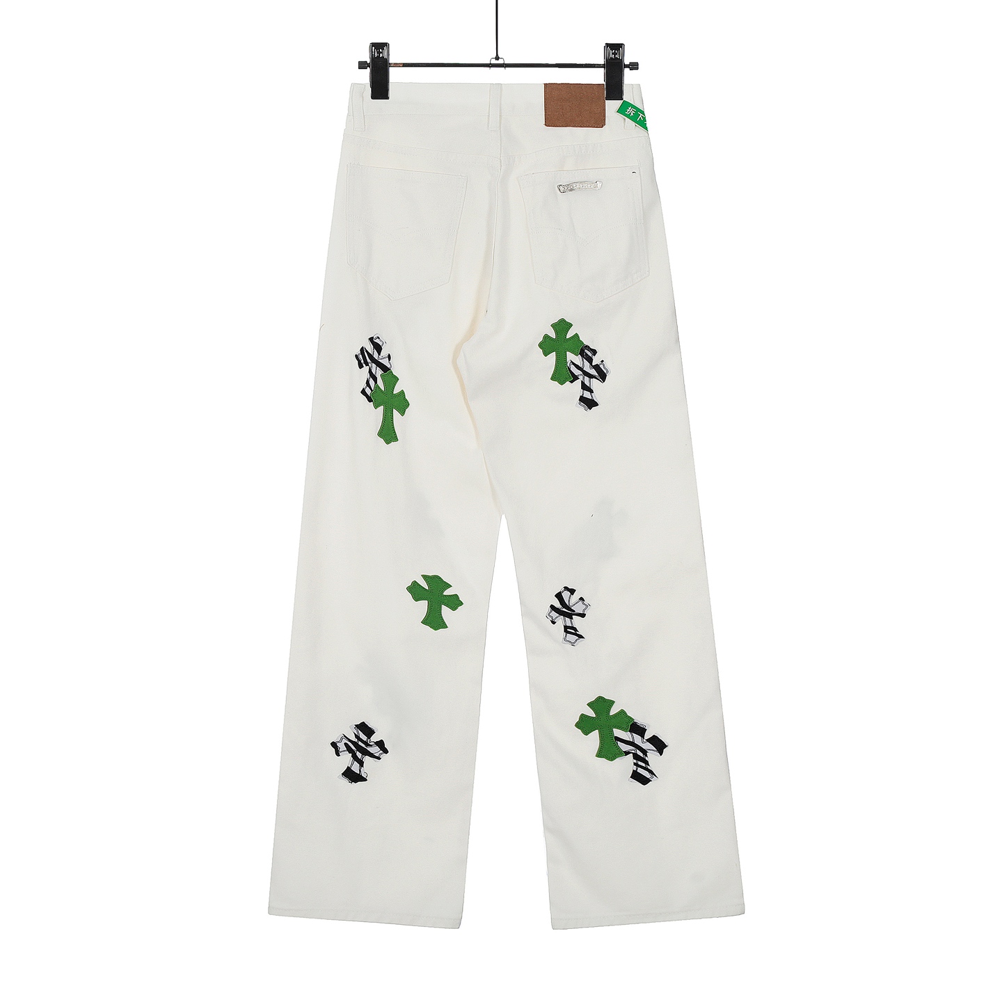Chrome Hearts Cross Patch Jeans - FashionPlug