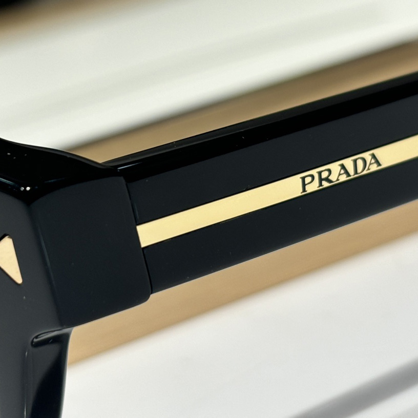 Prada Sunglasses With Iconic Metal Plaque   SPR A16SF - FashionPlug