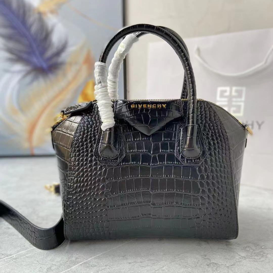 Givenchy Mini Antigona Bag In Crocodile Effect Leather - FashionPlug