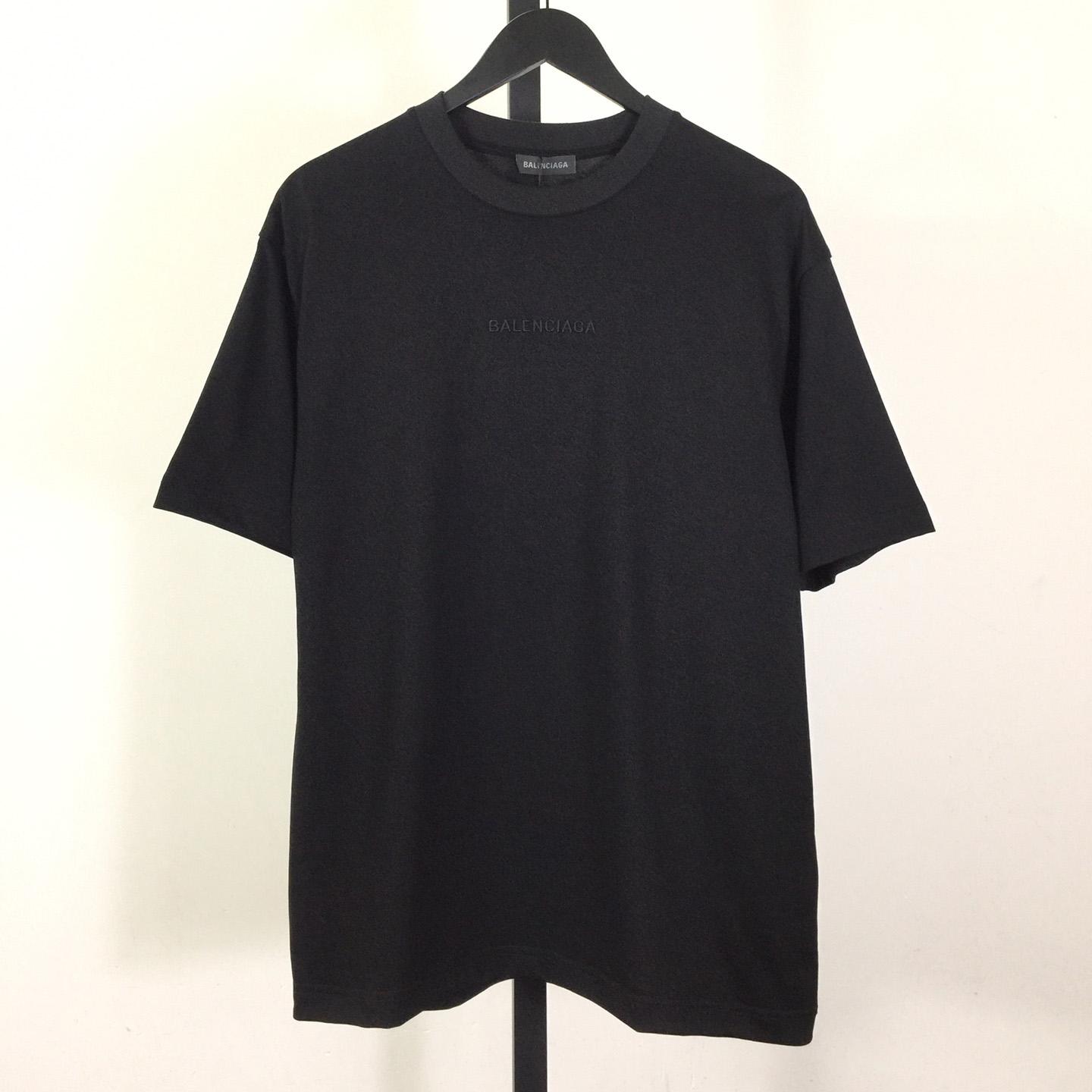 Balenciaga Cotton Jersey T-shirt With Embroidery - FashionPlug