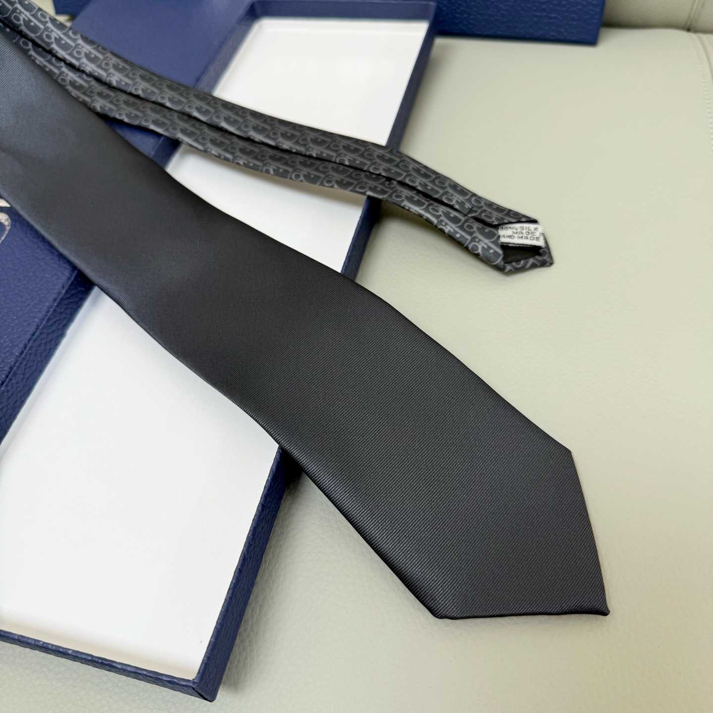 Dior Striped Dior Oblique Tie - FashionPlug