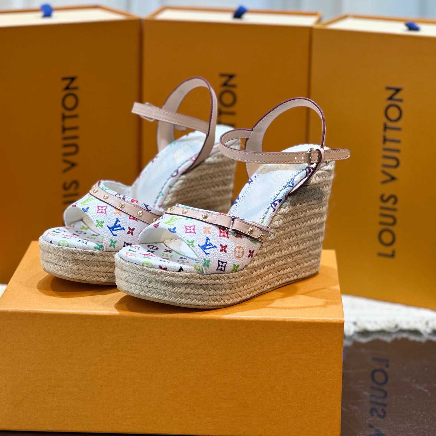 Louis Vuitton LV x TM Helios Wedge Sandal  1AGYX0 - FashionPlug