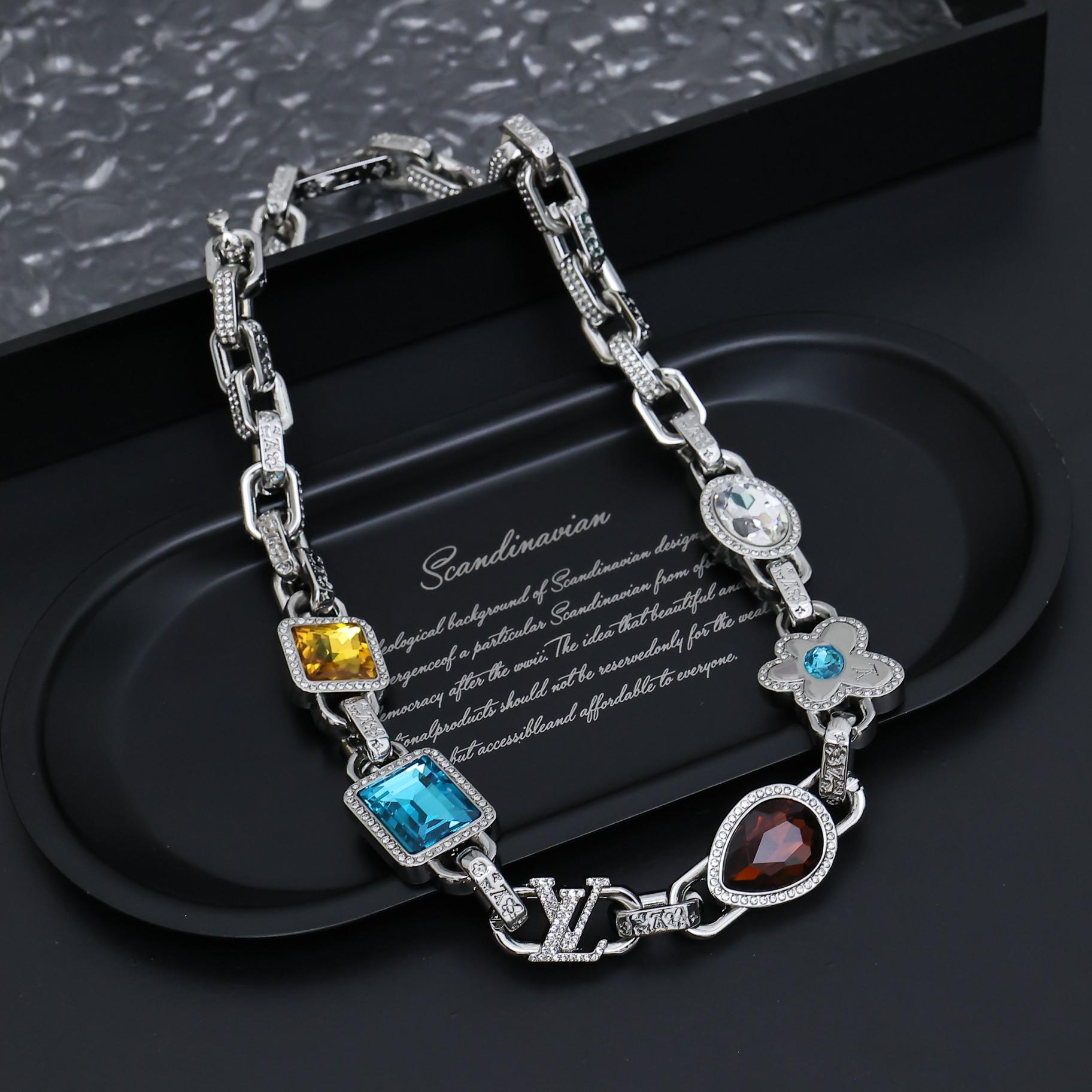 Louis Vuitton Paradise Stone Necklace   - FashionPlug