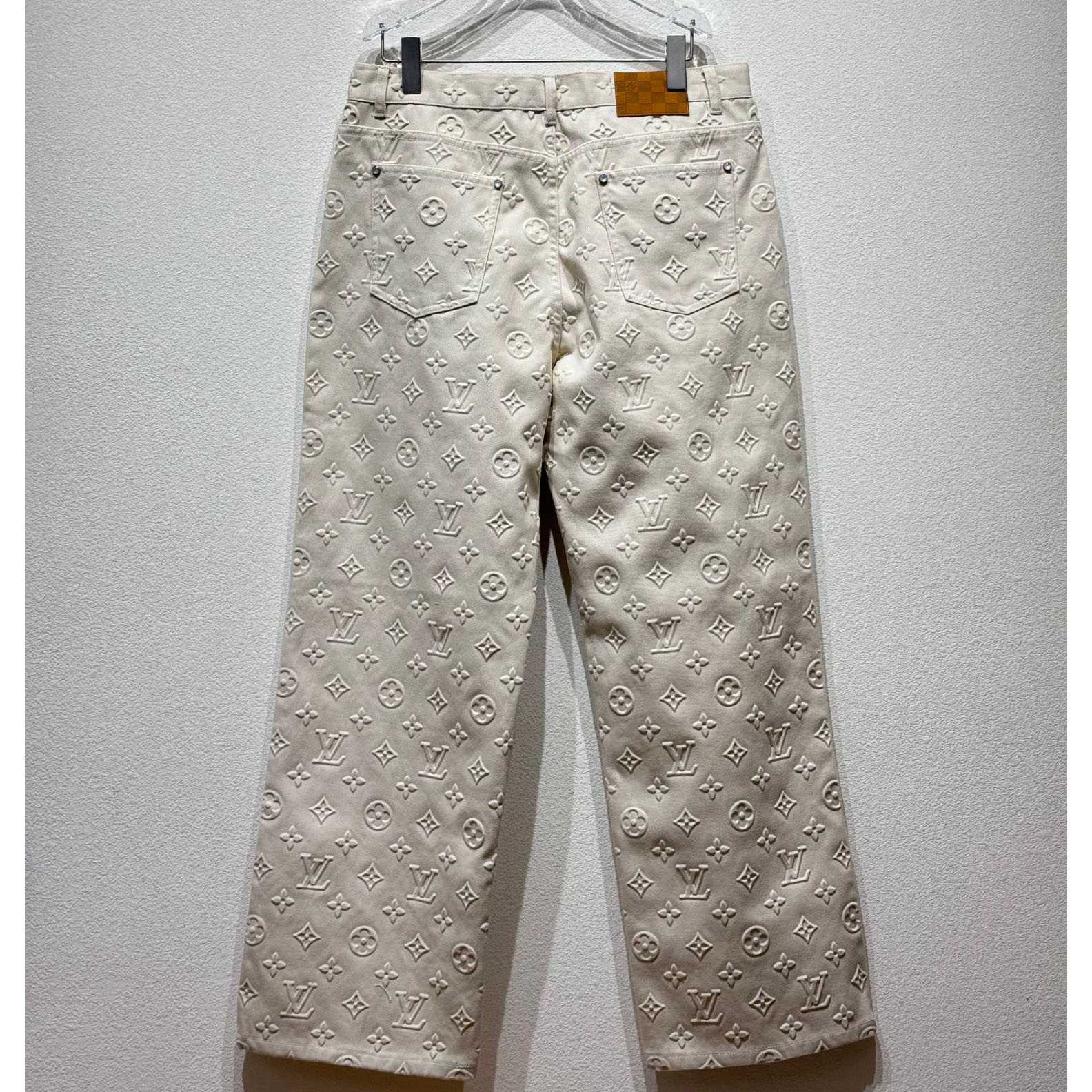Louis Vuitton Monogram Embossed Skate Pants    - FashionPlug