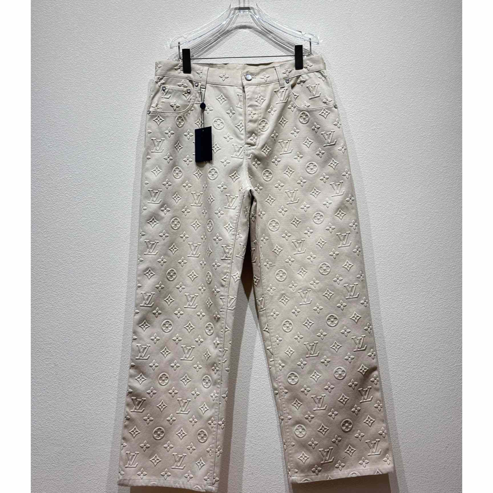 Louis Vuitton Monogram Embossed Skate Pants    - FashionPlug