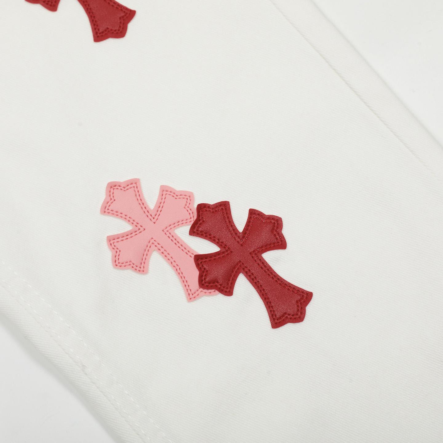 Chrome Hearts Cross Patch Jeans - FashionPlug