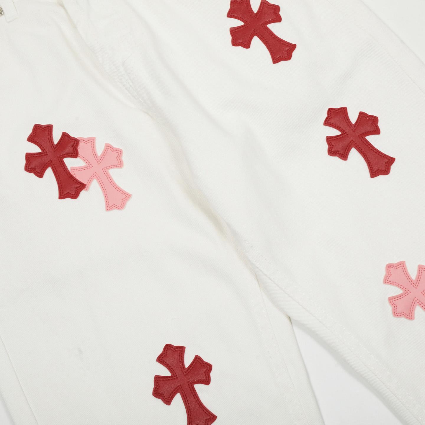 Chrome Hearts Cross Patch Jeans - FashionPlug