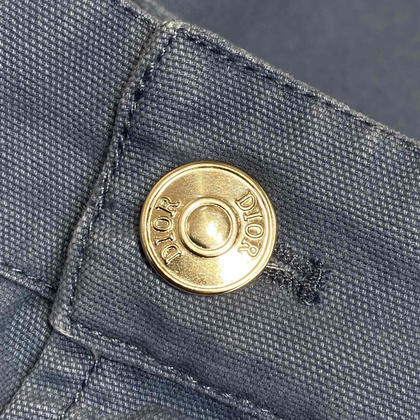 Christian Dior Couture Carpenter Shorts Blue Cotton Denim  - FashionPlug