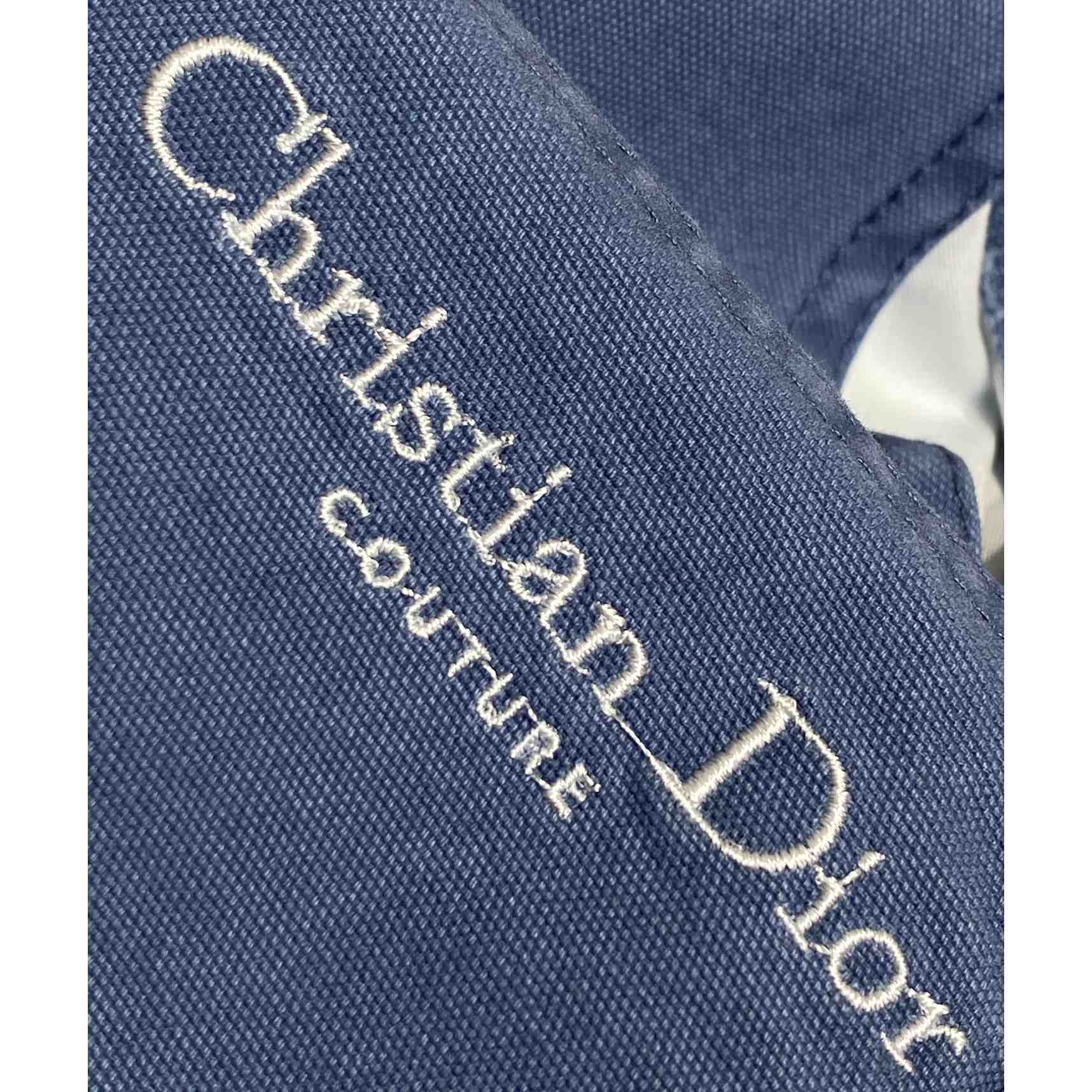 Christian Dior Couture Carpenter Shorts Blue Cotton Denim  - FashionPlug
