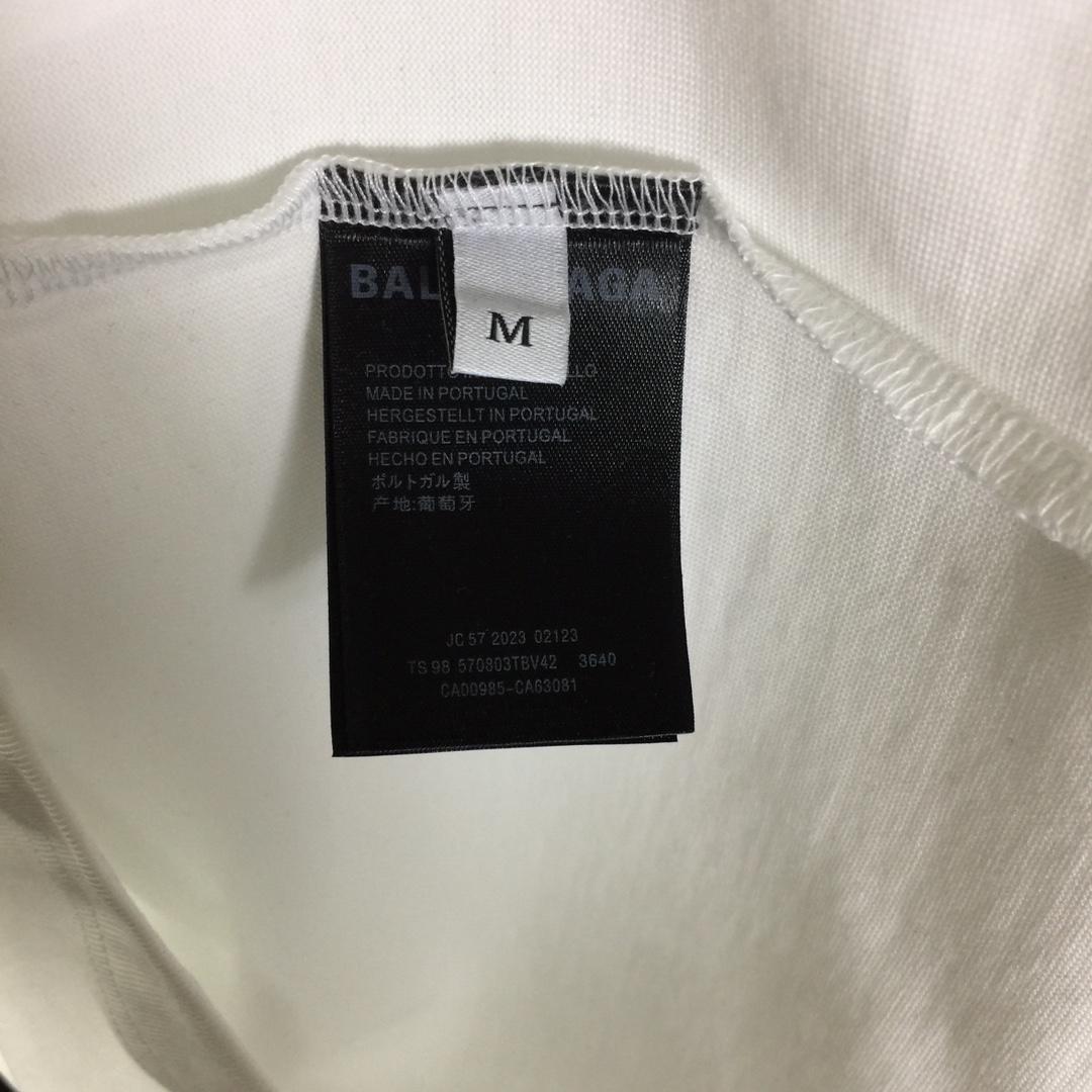Balenciaga Cotton Jersey T-shirt With Embroidery - FashionPlug