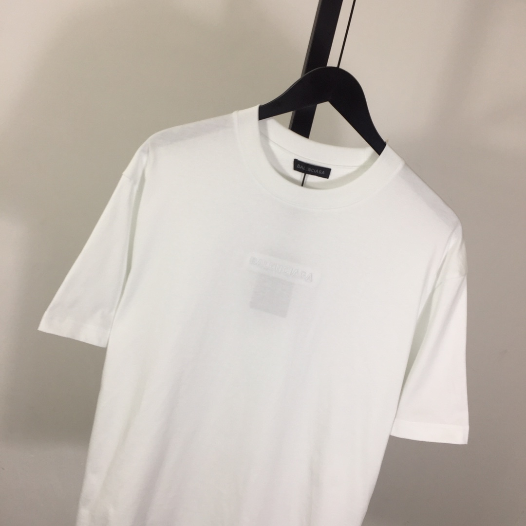 Balenciaga Cotton Jersey T-shirt With Embroidery - FashionPlug