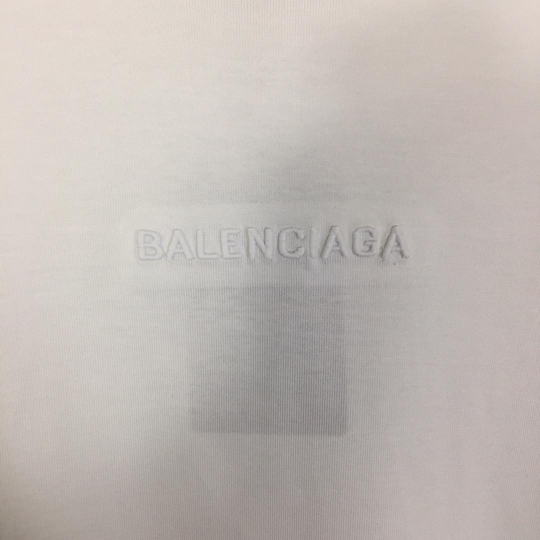 Balenciaga Cotton Jersey T-shirt With Embroidery - FashionPlug