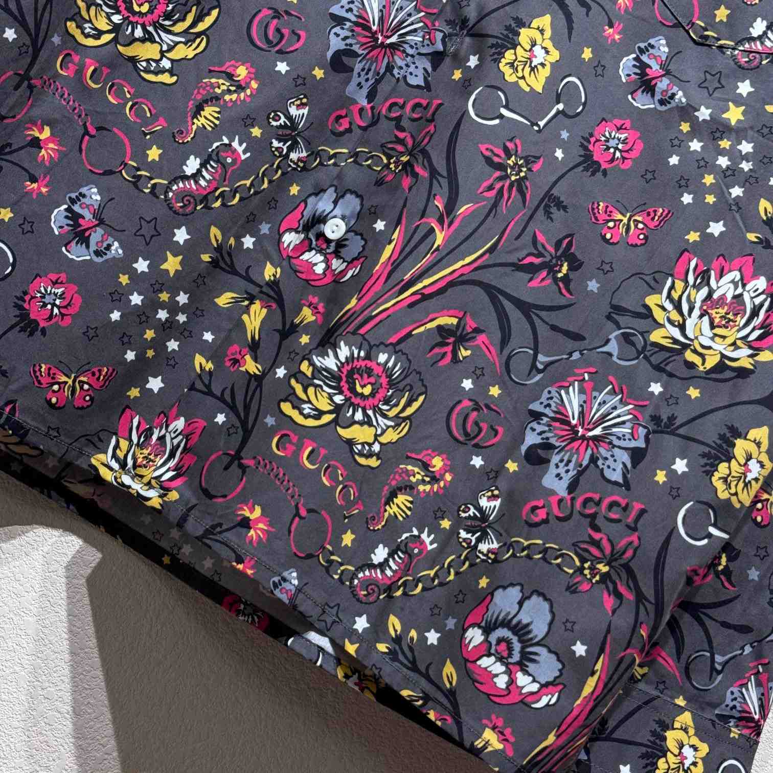 Gucci Punk Floral-print Cotton Shirt - FashionPlug