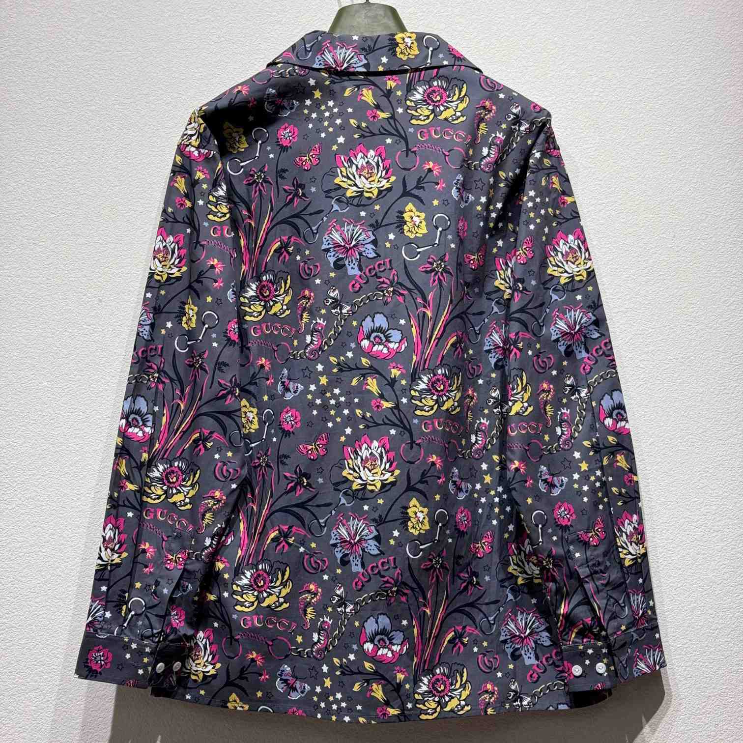 Gucci Punk Floral-print Cotton Shirt - FashionPlug