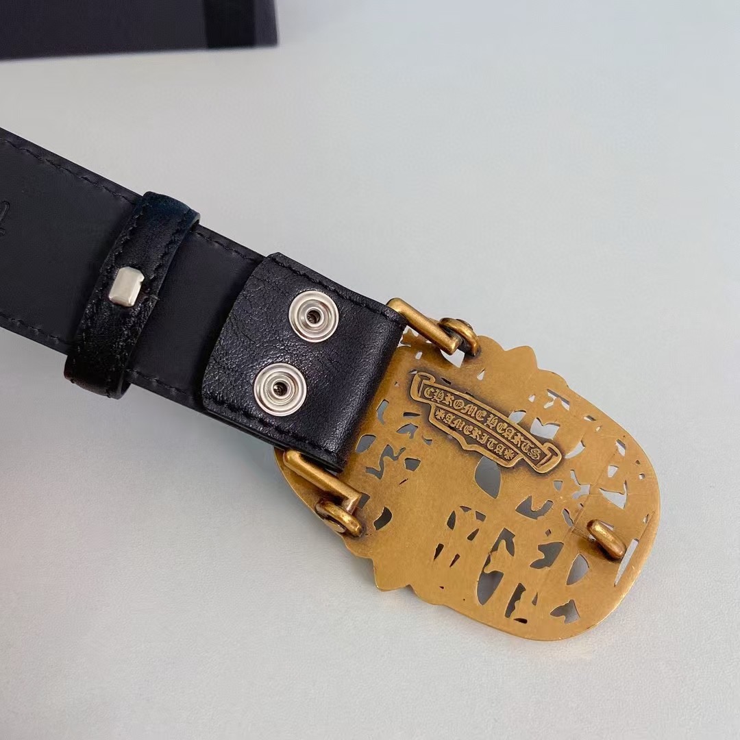 Chrome Hearts Leather Belt   - FashionPlug