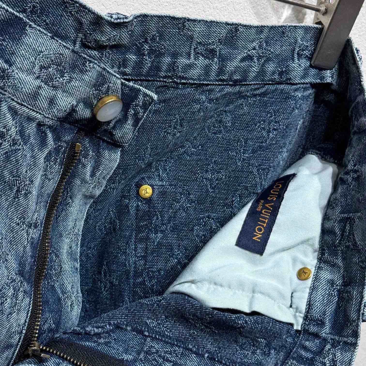 Louis Vuitton Monogram Denim Shorts - FashionPlug