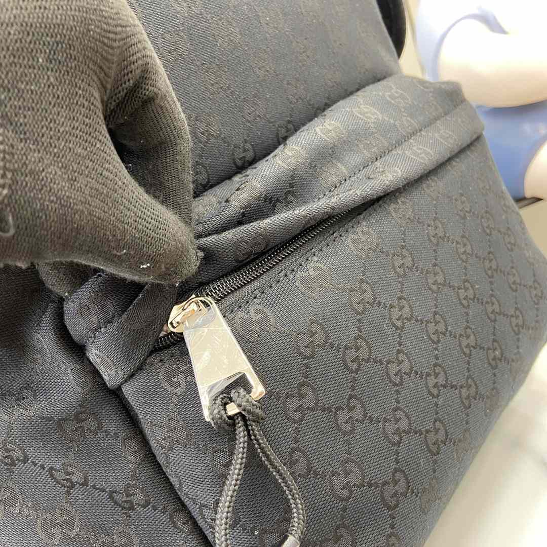 Gucci Medium GG Backpack With Web - FashionPlug