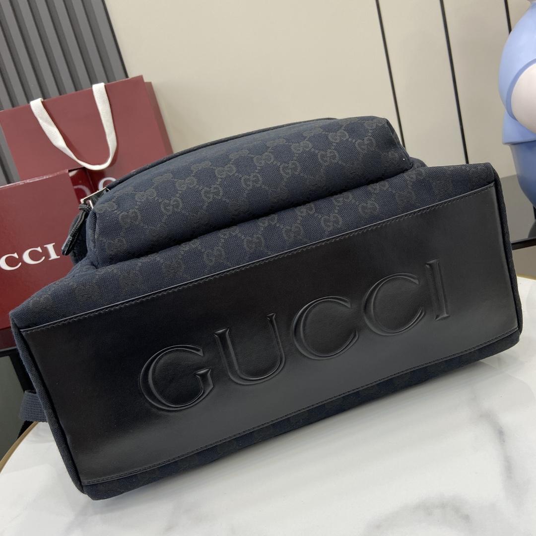 Gucci Medium GG Backpack With Web - FashionPlug