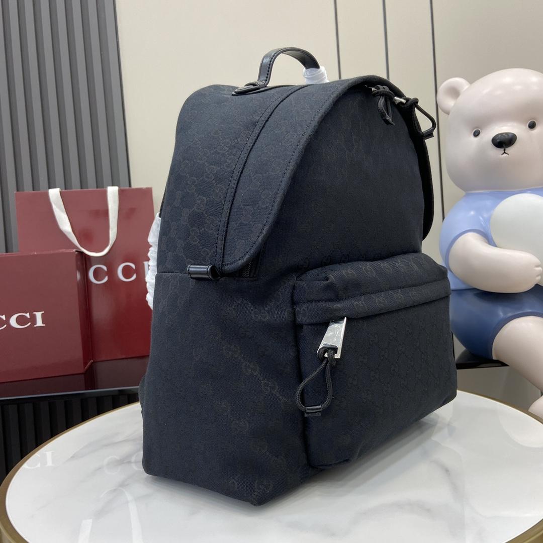 Gucci Medium GG Backpack With Web - FashionPlug