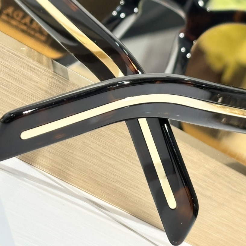 Prada Sunglasses With Iconic Metal Plaque   SPR A16SF - FashionPlug