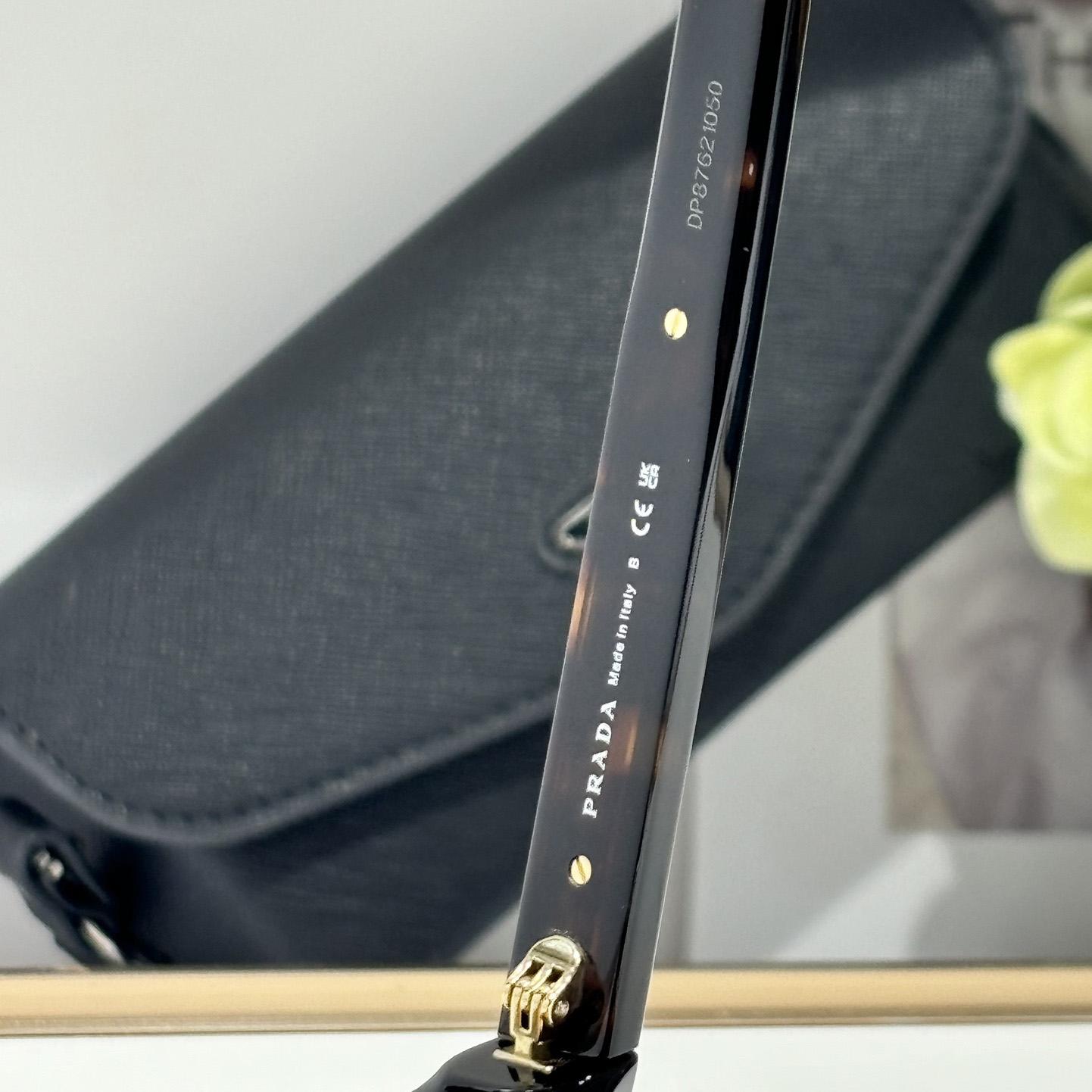 Prada Sunglasses With Iconic Metal Plaque   SPR A16SF - FashionPlug