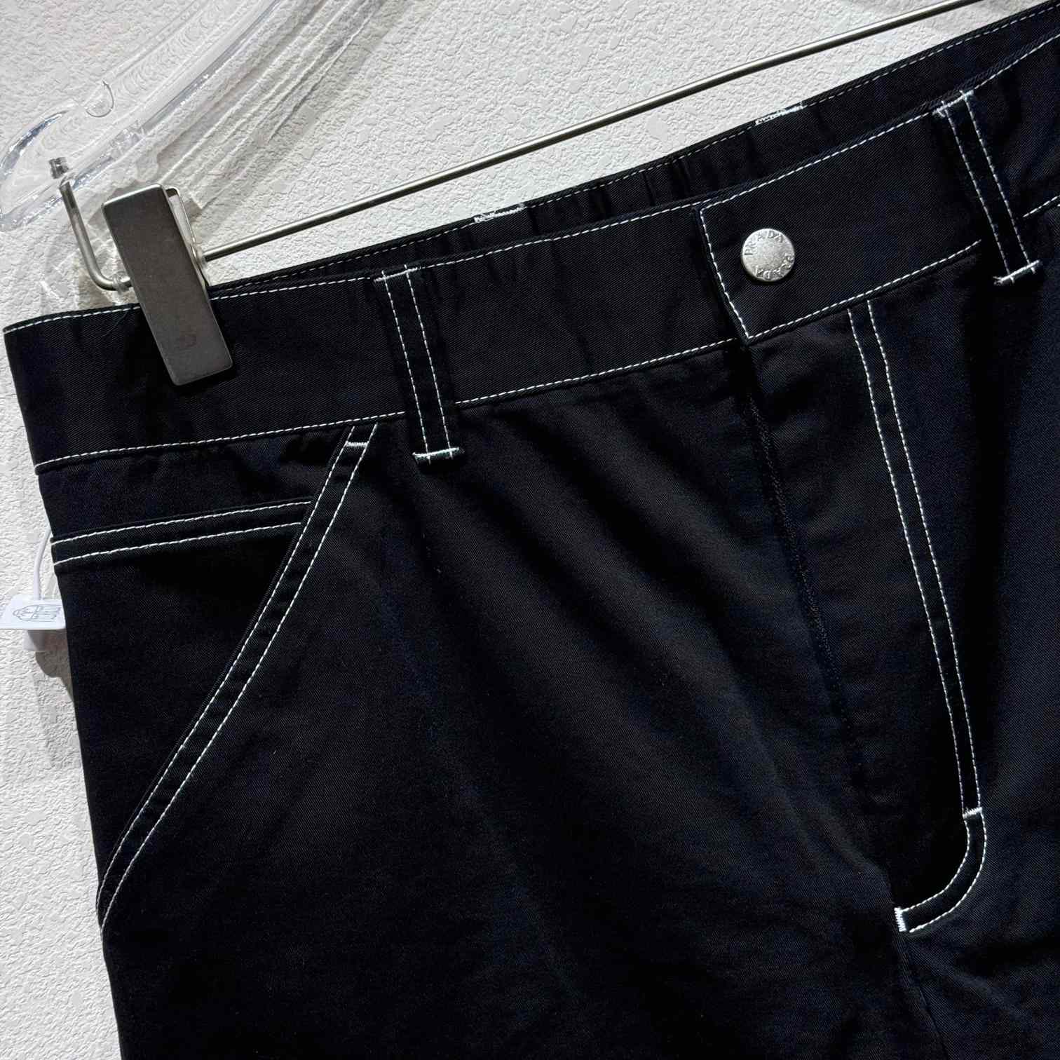 Prada Straight-leg Cotton Trousers - FashionPlug