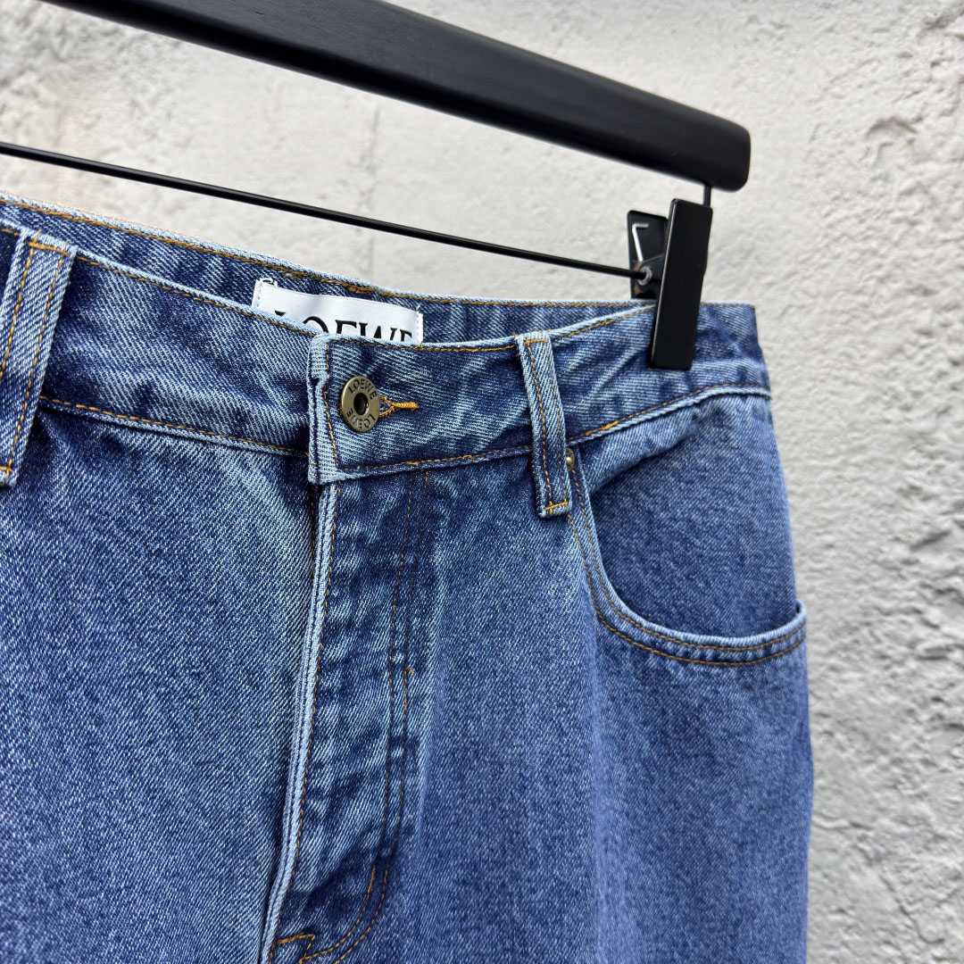 Loewe Anagram Baggy Jeans 'Blue Denim' - FashionPlug