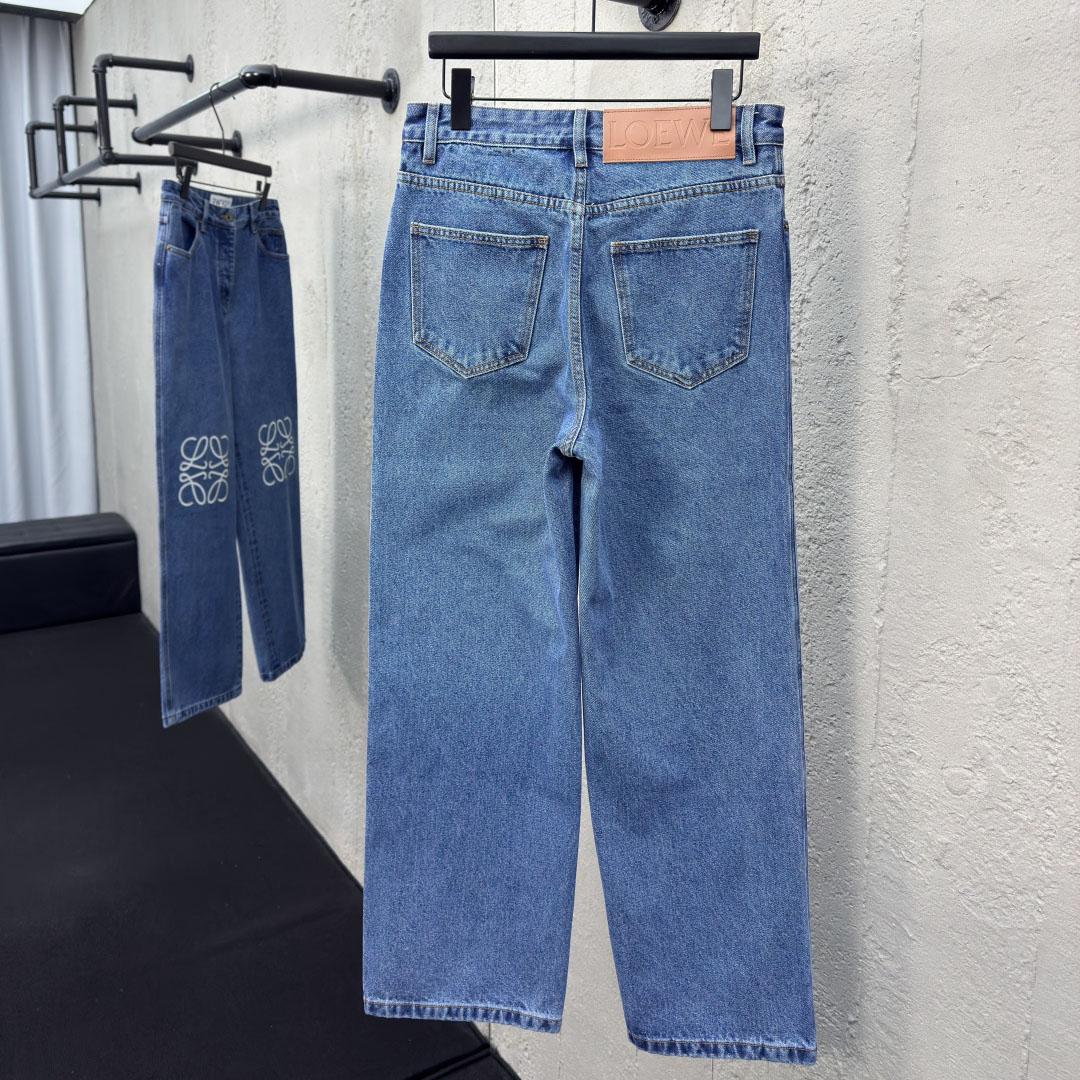Loewe Anagram Baggy Jeans 'Blue Denim' - FashionPlug