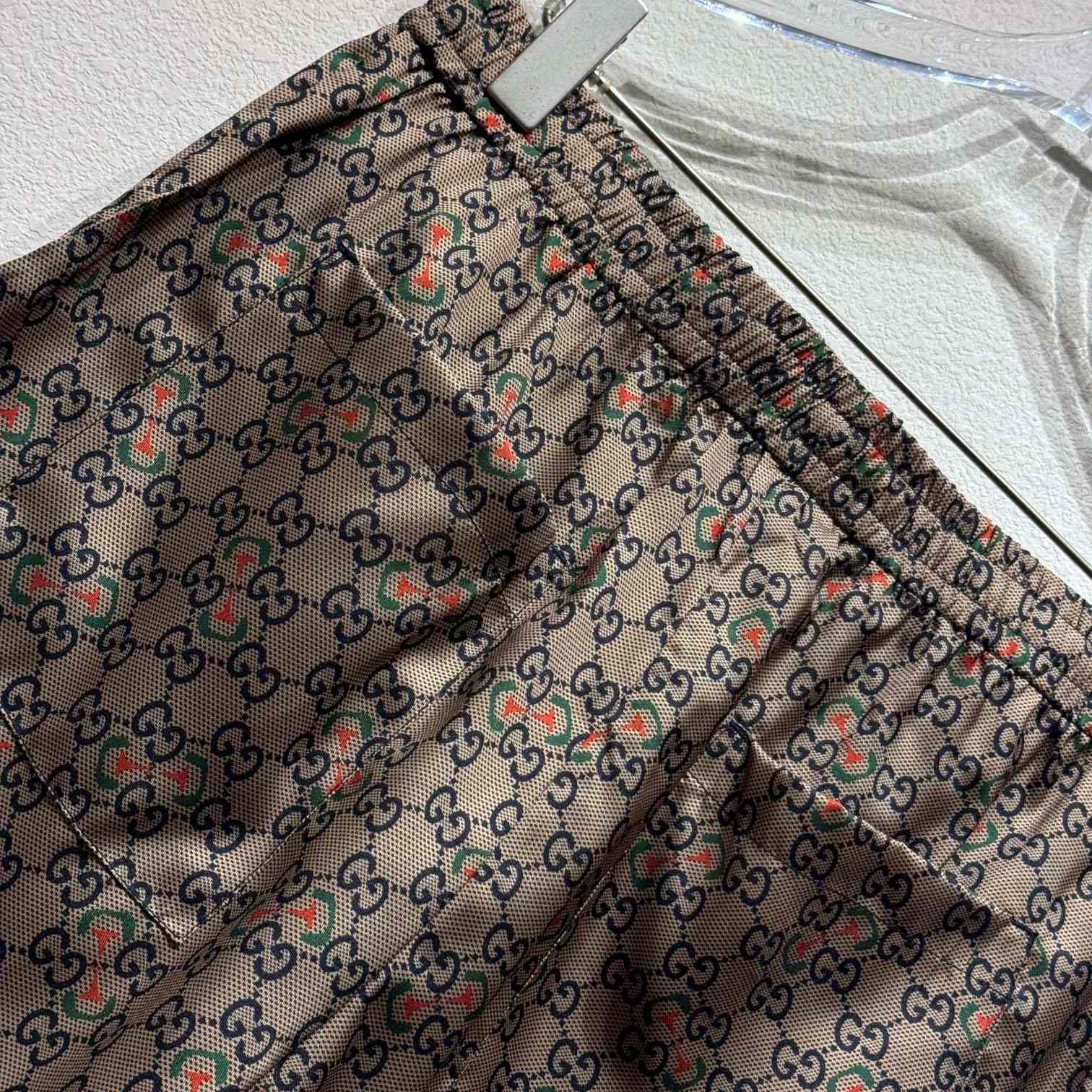 Gucci Printed Poplin Tech Shorts - FashionPlug