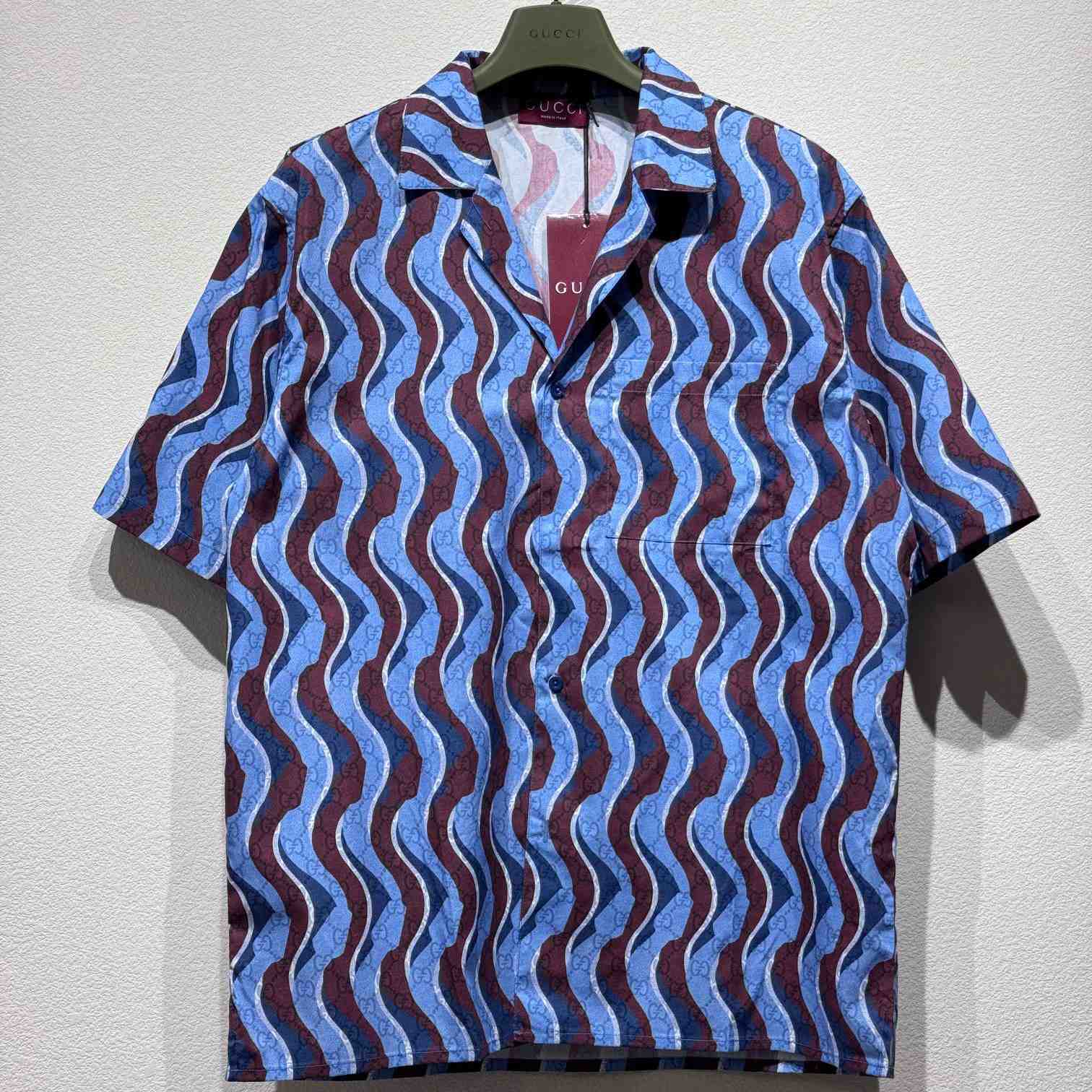 Gucci Printed Cotton Poplin Shirt - FashionPlug