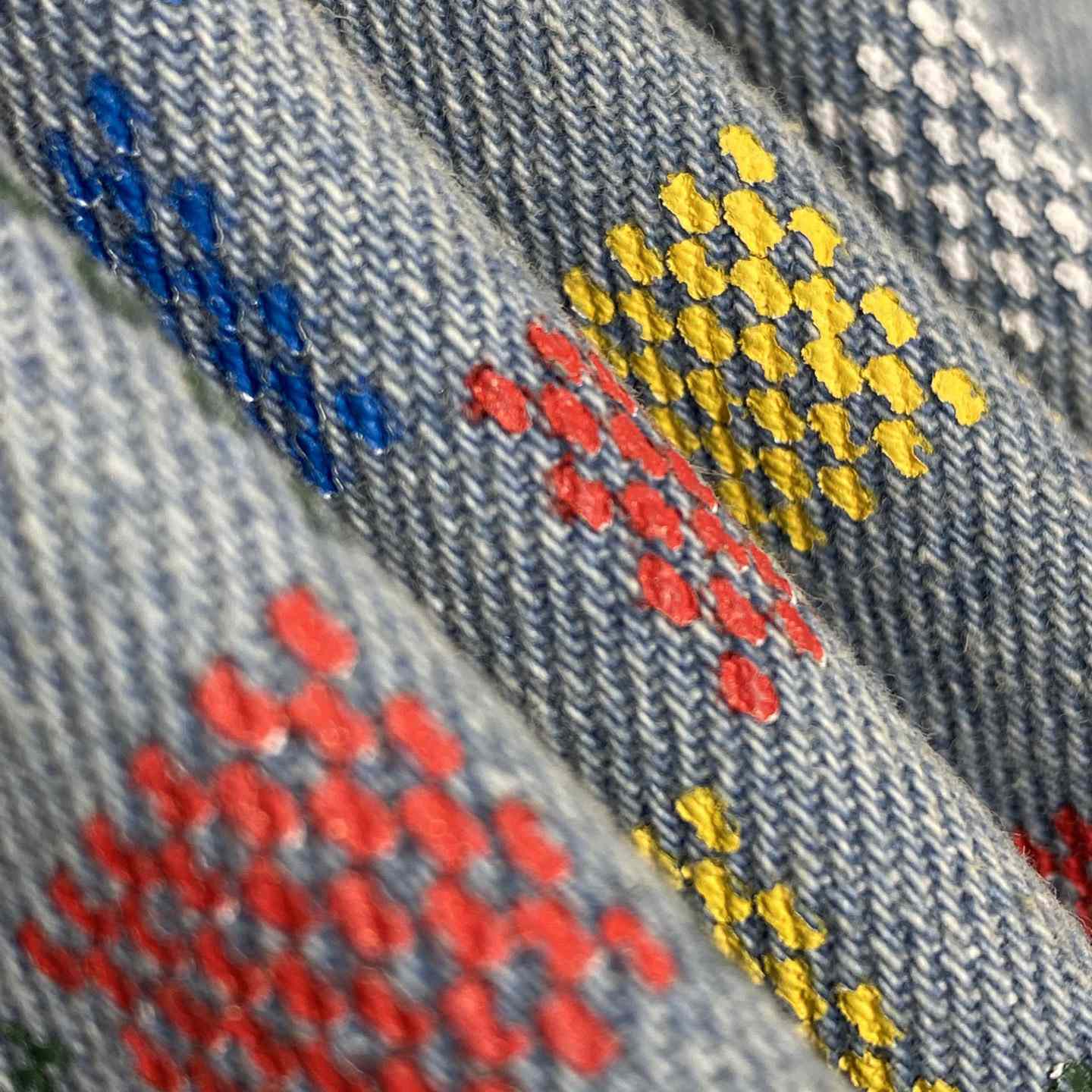 Louis Vuitton Damier Denim Wide-Leg Pants   1AHBMK - FashionPlug
