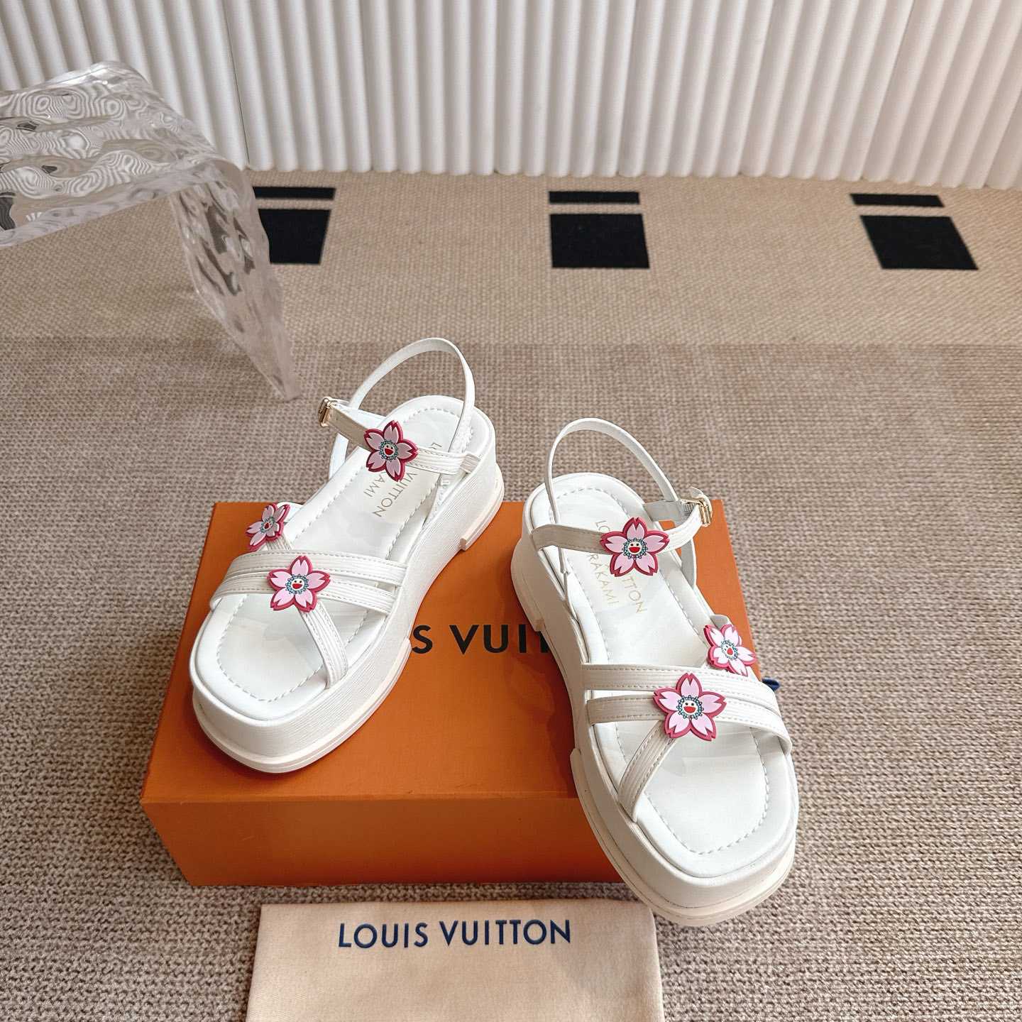 Louis Vuitton LV x TM Maya Platform Sandal - FashionPlug