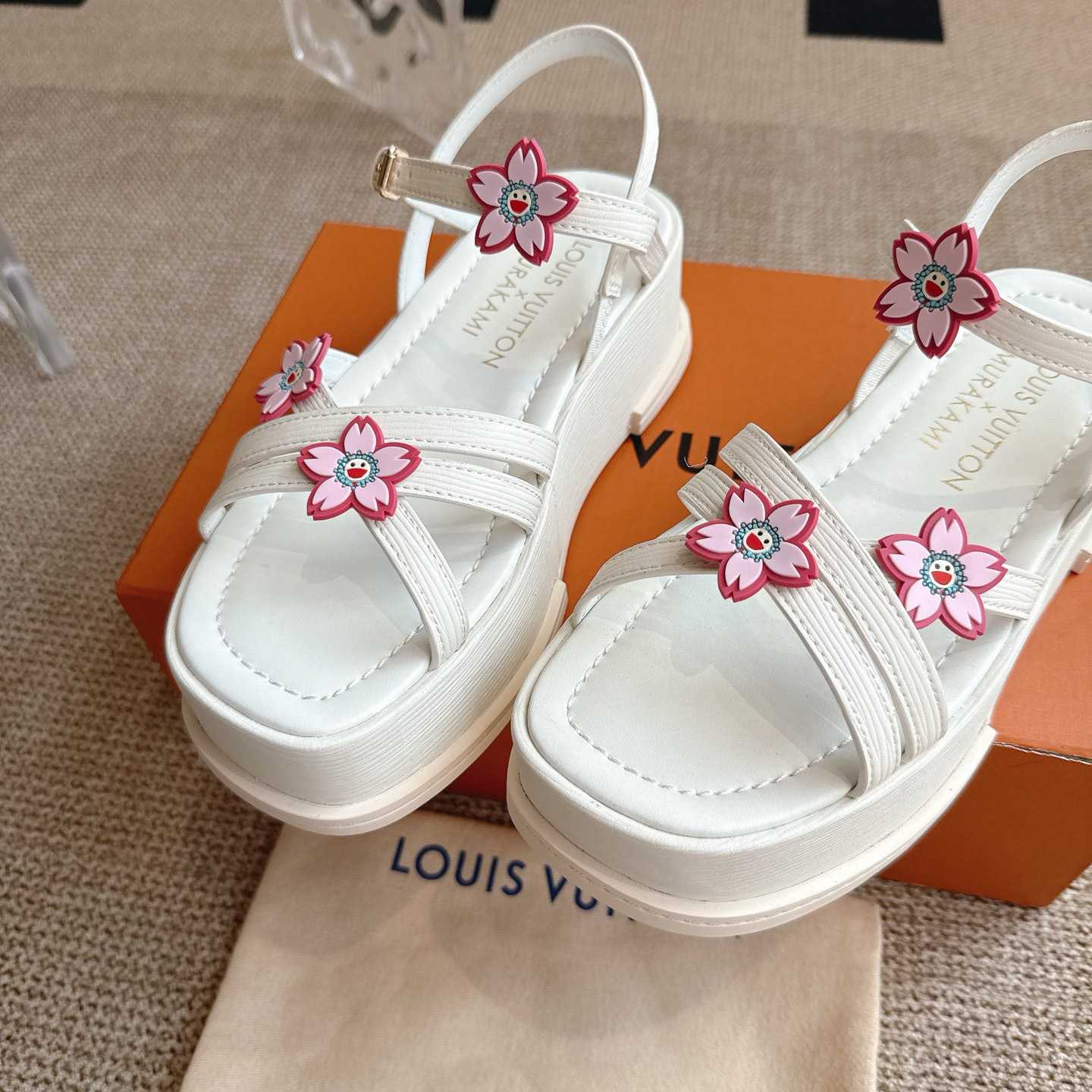 Louis Vuitton LV x TM Maya Platform Sandal - FashionPlug