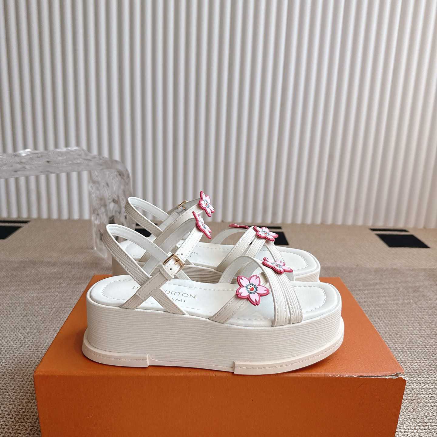 Louis Vuitton LV x TM Maya Platform Sandal - FashionPlug
