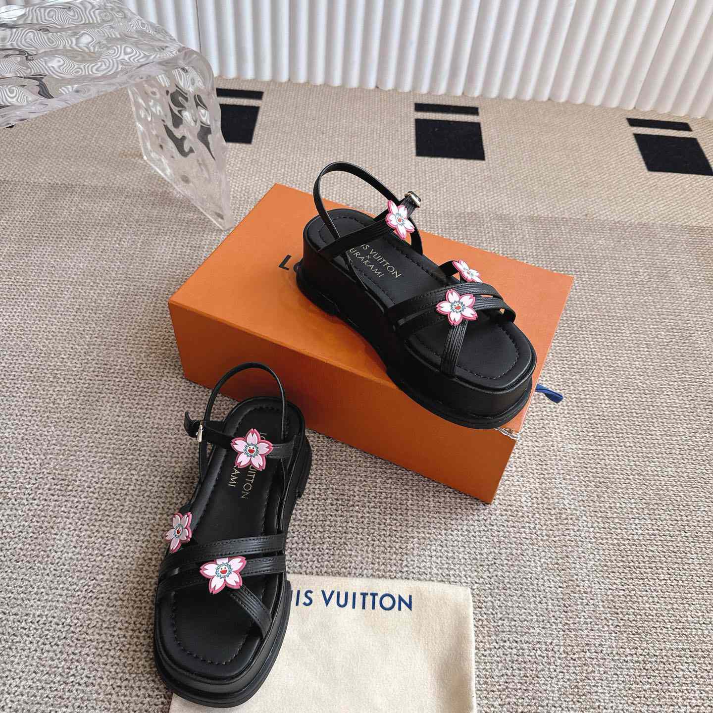 Louis Vuitton LV x TM Maya Platform Sandal - FashionPlug