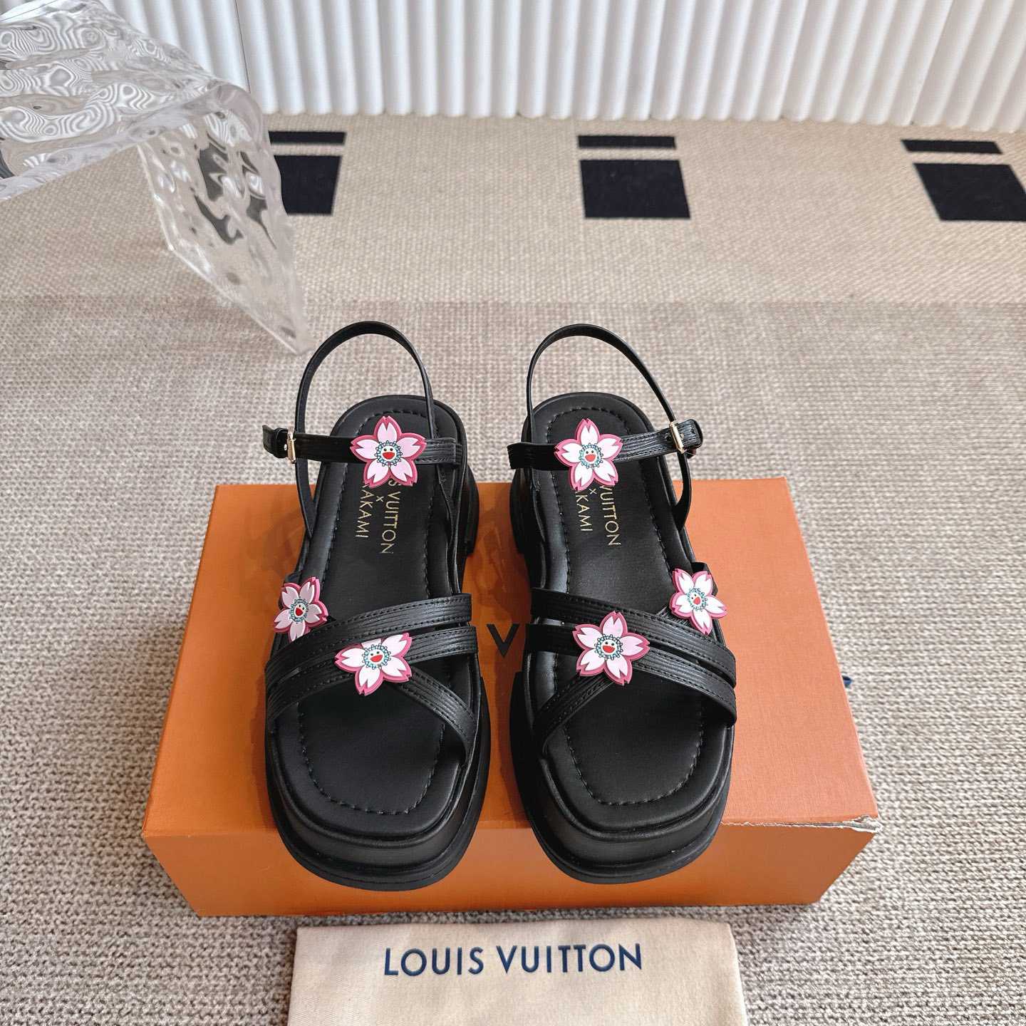 Louis Vuitton LV x TM Maya Platform Sandal - FashionPlug