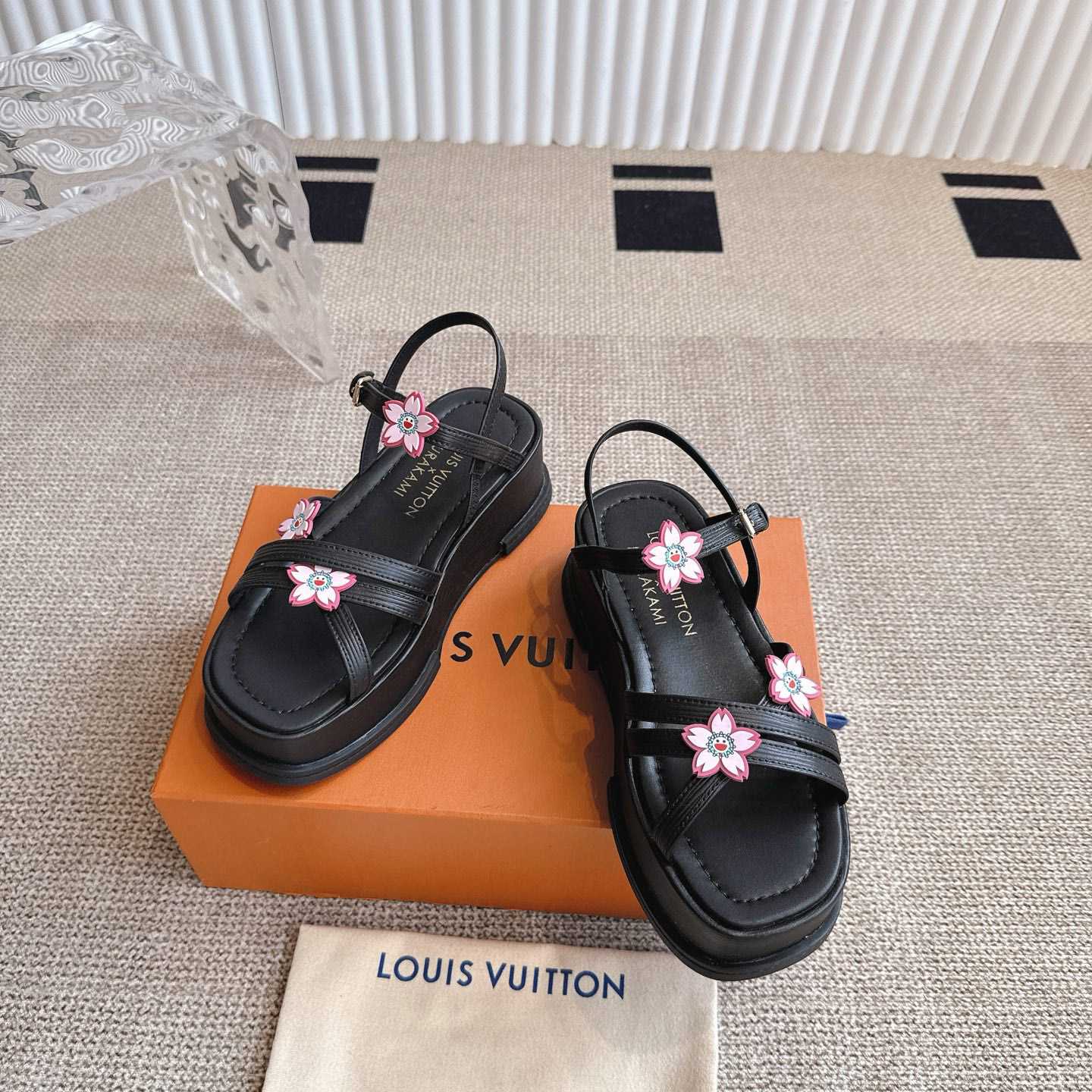 Louis Vuitton LV x TM Maya Platform Sandal - FashionPlug