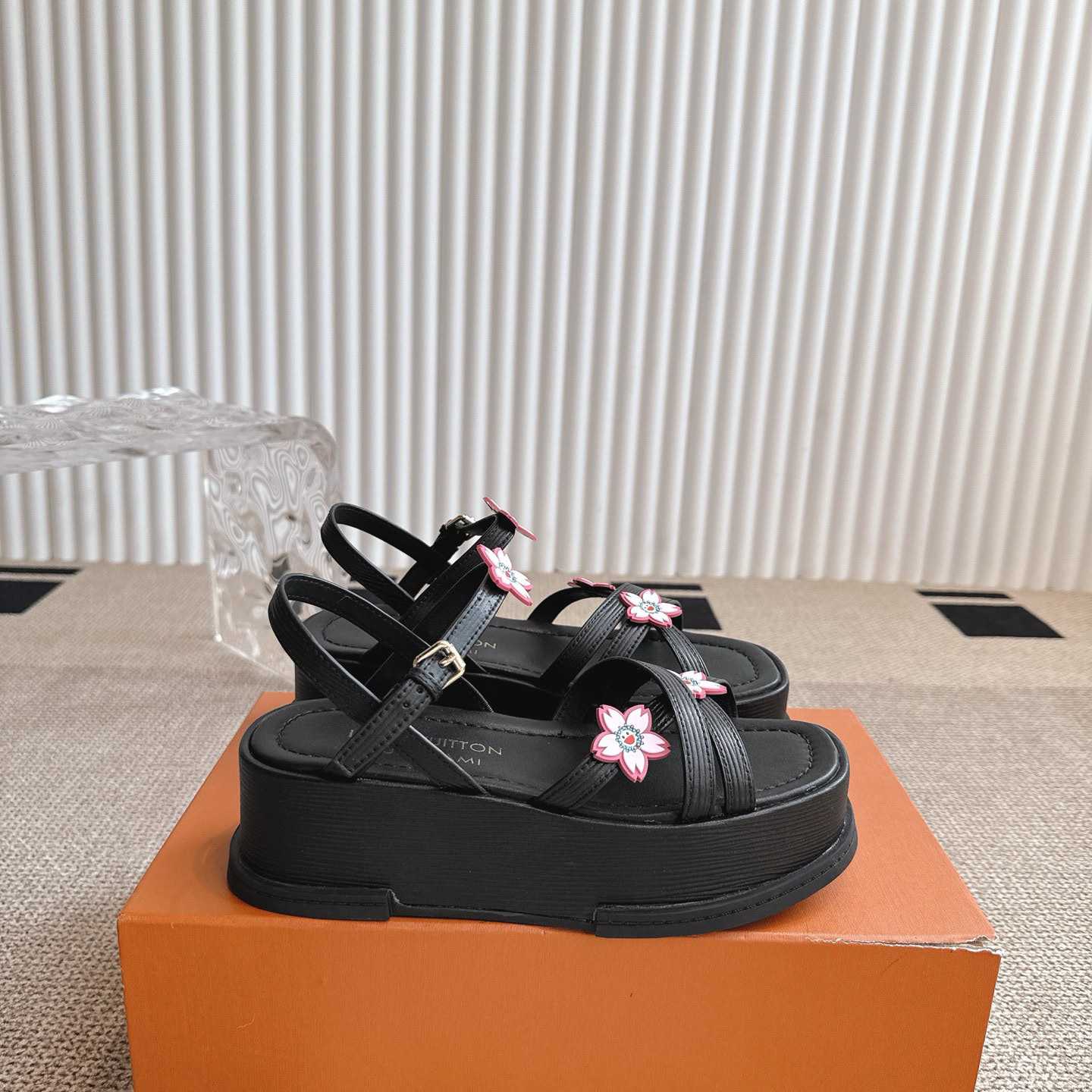 Louis Vuitton LV x TM Maya Platform Sandal - FashionPlug