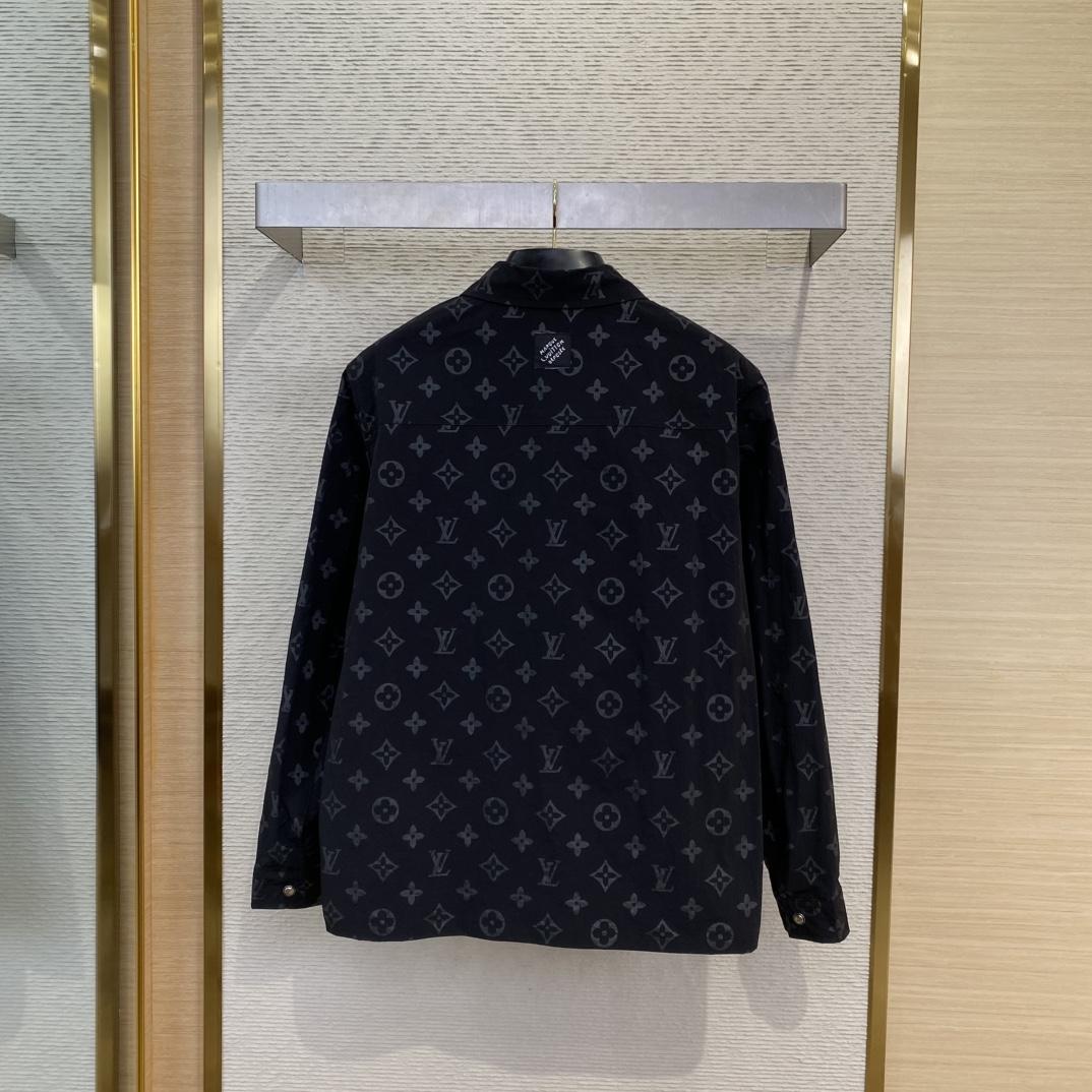 Louis Vuitton Monogram Moire Jacquard Silk Overshirt   1AGTGR - FashionPlug
