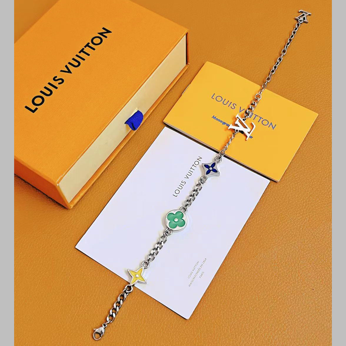 Louis Vuitton Monogram Row Bracelet  M1599A - FashionPlug