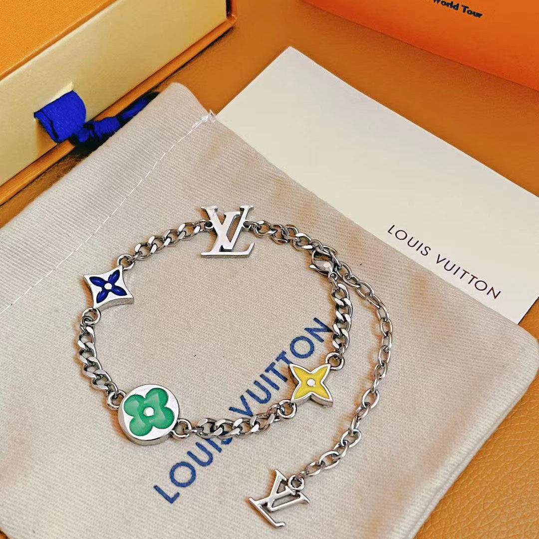 Louis Vuitton Monogram Row Bracelet  M1599A - FashionPlug