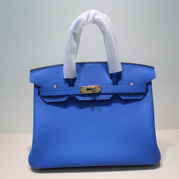 Hermes Birkin bag 30 Blue - FashionPlug