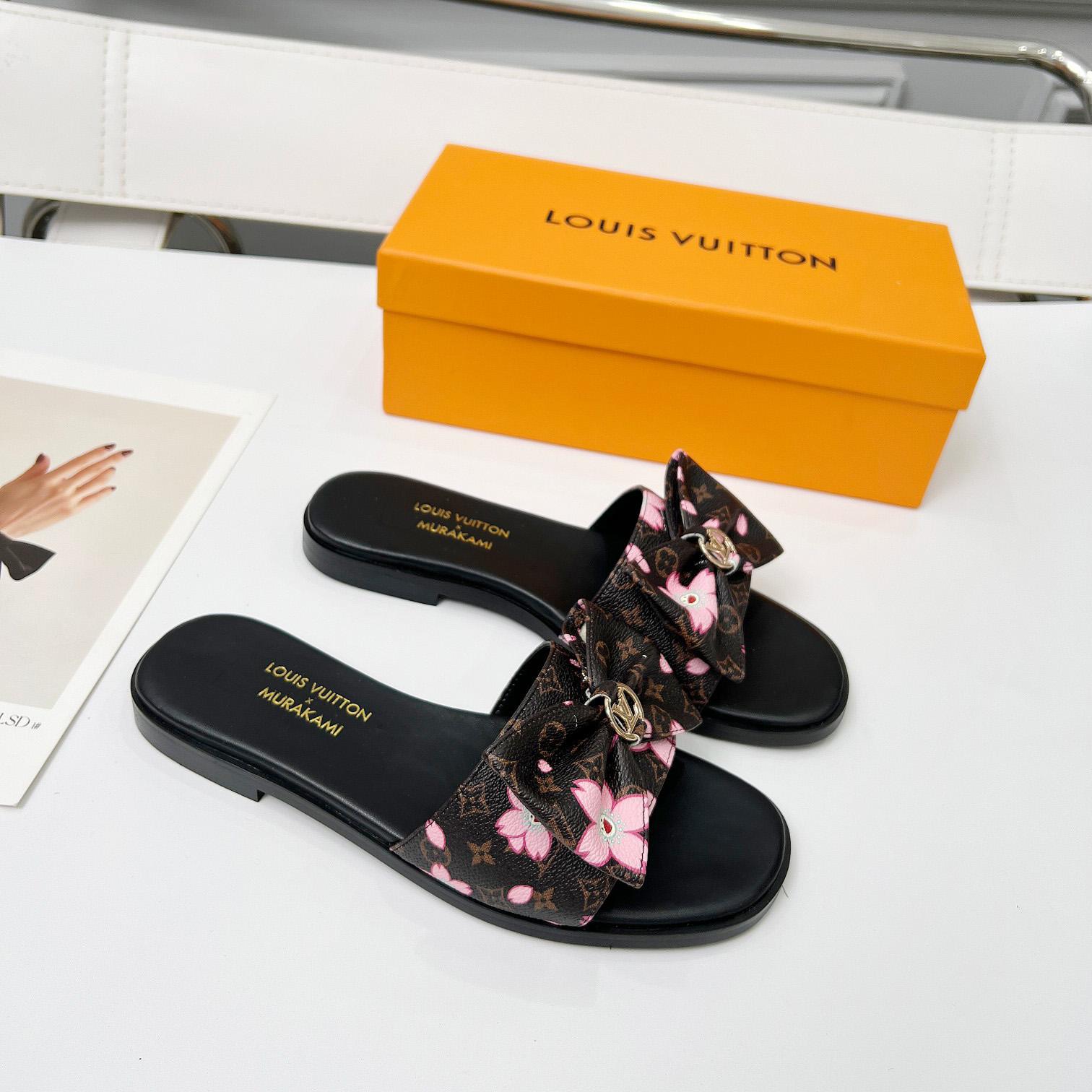 Louis Vuitton LV x TM Lily Flat Mule   1AGVYB - FashionPlug