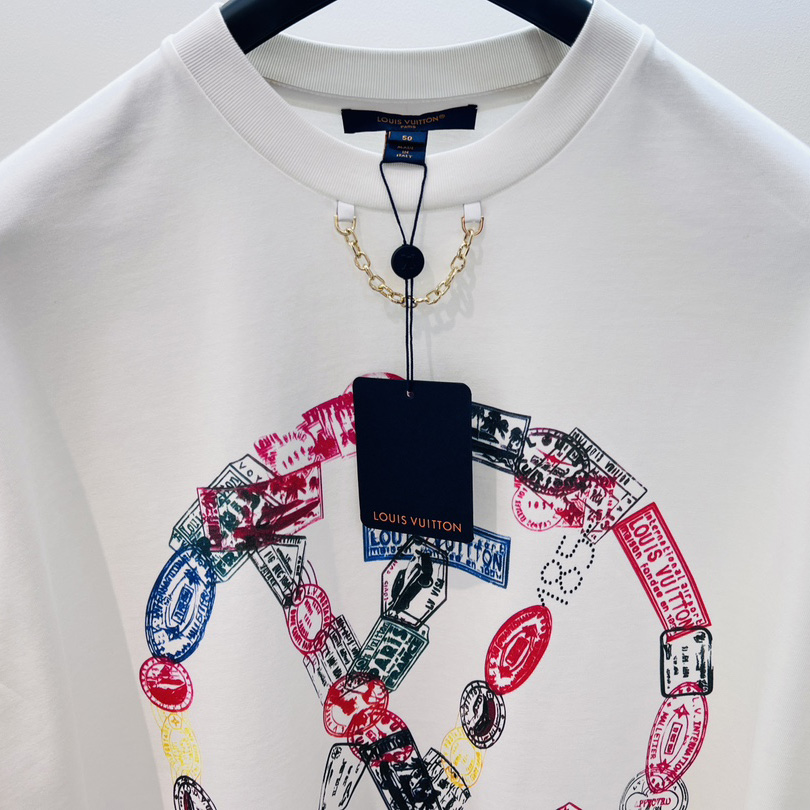 Louis Vuitton Travel Stamp LV Circle T-Shirt  - FashionPlug