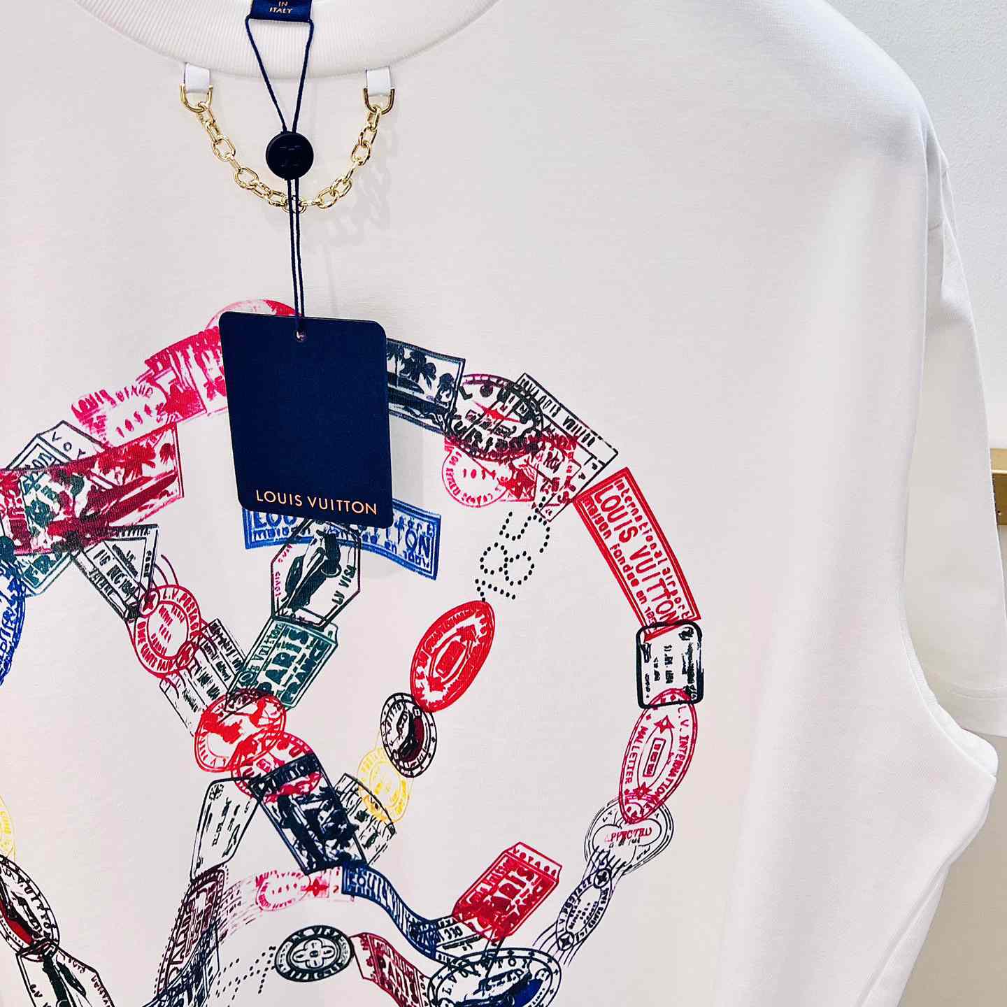 Louis Vuitton Travel Stamp LV Circle T-Shirt  - FashionPlug