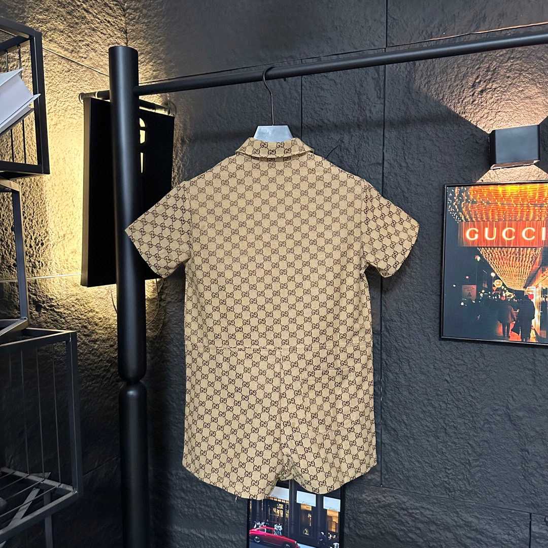 Gucci Canvas Short Sleeve Shirt - FashionPlug