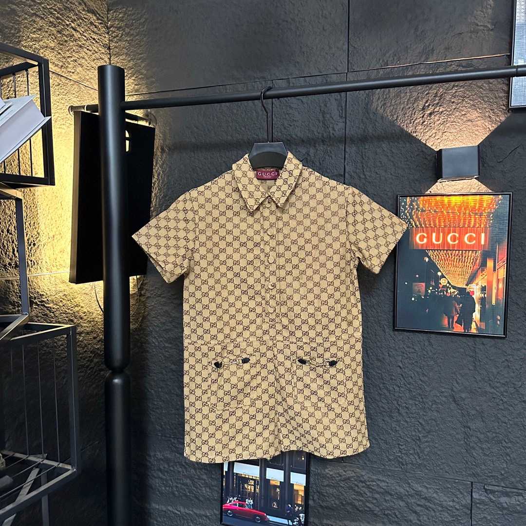 Gucci Canvas Short Sleeve Shirt - FashionPlug