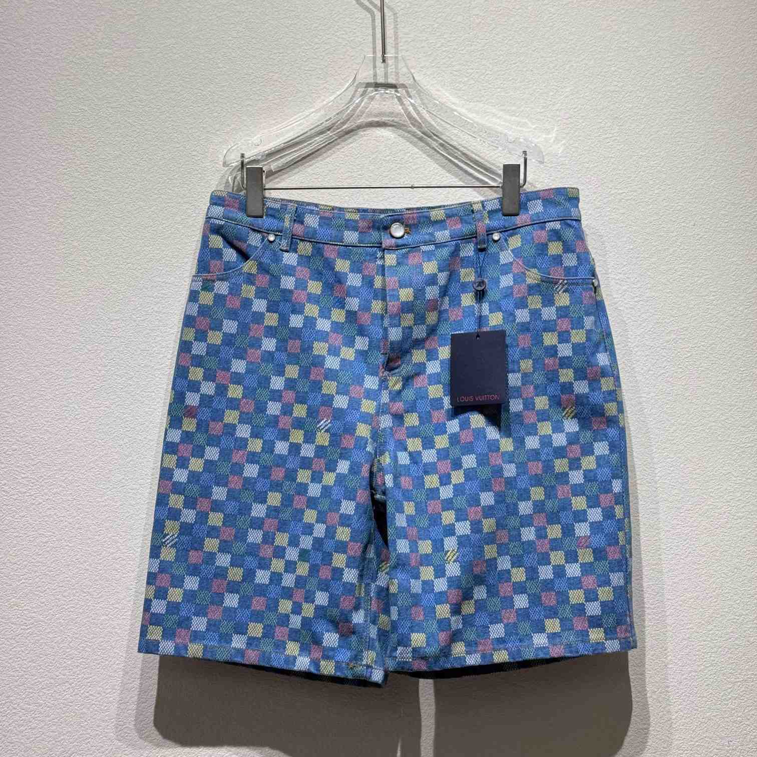 Louis Vuitton Damier Denim Shorts - FashionPlug